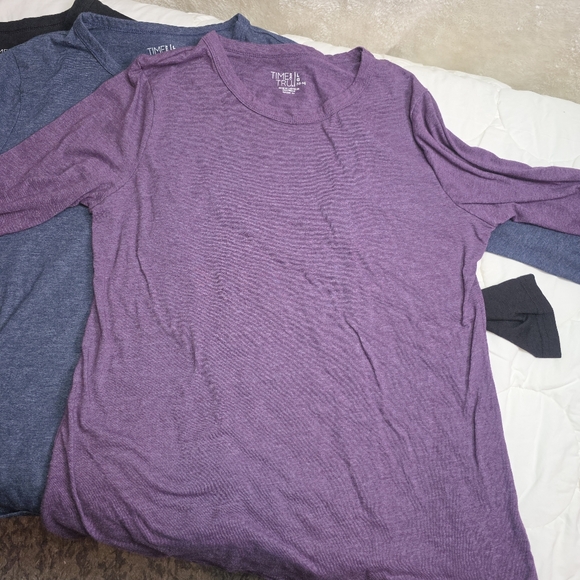 Time & Tru Long Sleeve Womans Shirt Bundle 8-Pack Size Large L 12-14 - Picture 7 of 14